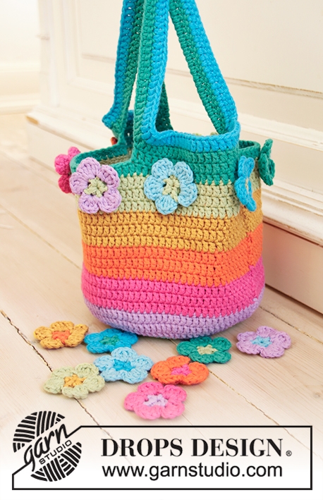 Patrón gratis bolsa a crochet Flower Market