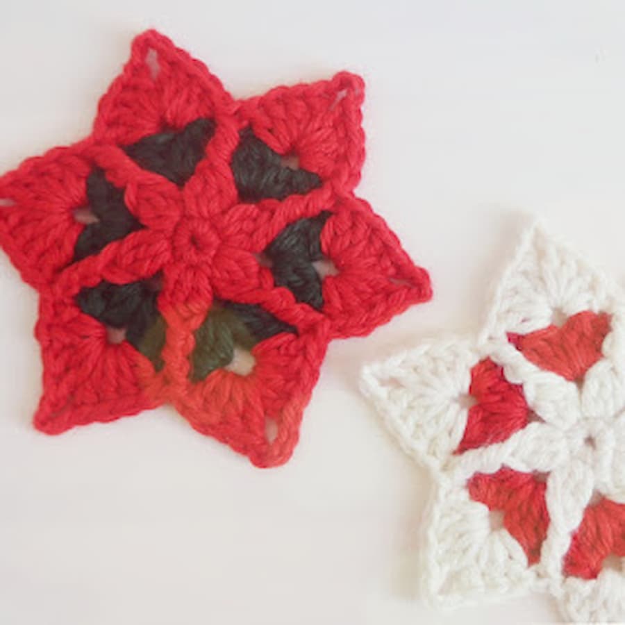 Tutorial gratis estrellas Navidad crochet