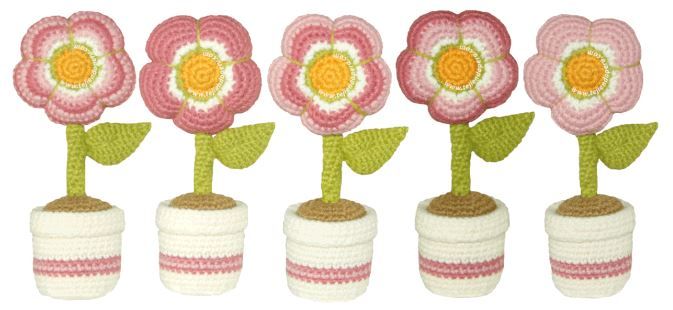 patron flores rellenas crochet