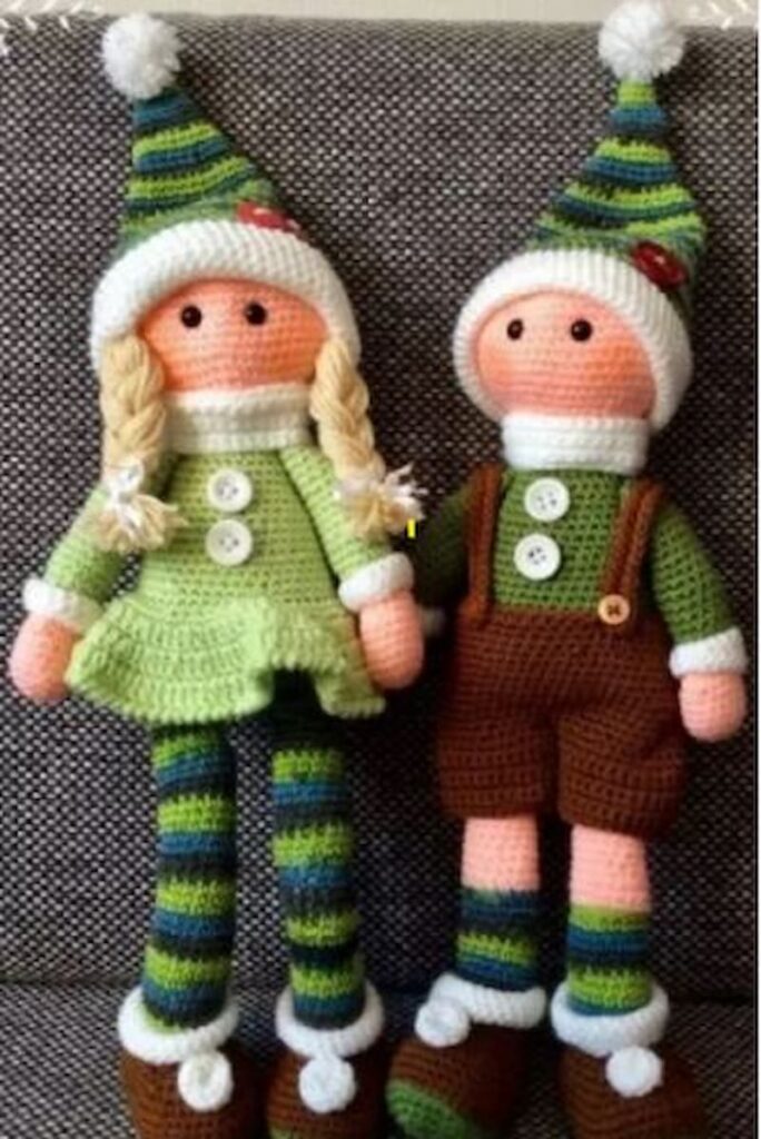 Hermanos elfos amigurumi crochet