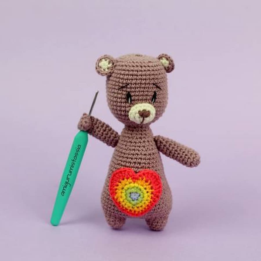 oso solidario amigurumi crochet