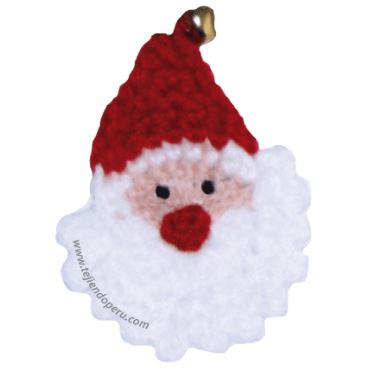 Patrón gratis carita Papa Noel crochet