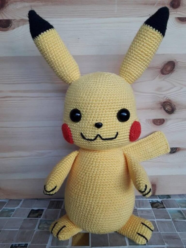 Patrón gratis Pikachu amigurumi