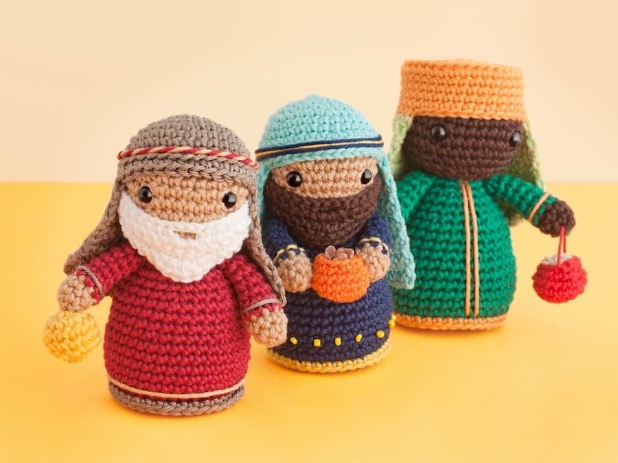 Patrón gratis Reyes Magos amigurumi crochet