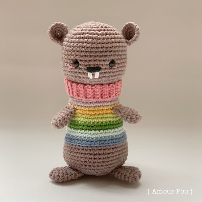 Patrón gratis marmota Rita amigurumi crochet