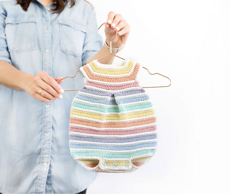 Patrón gratis pelele bebé crochet