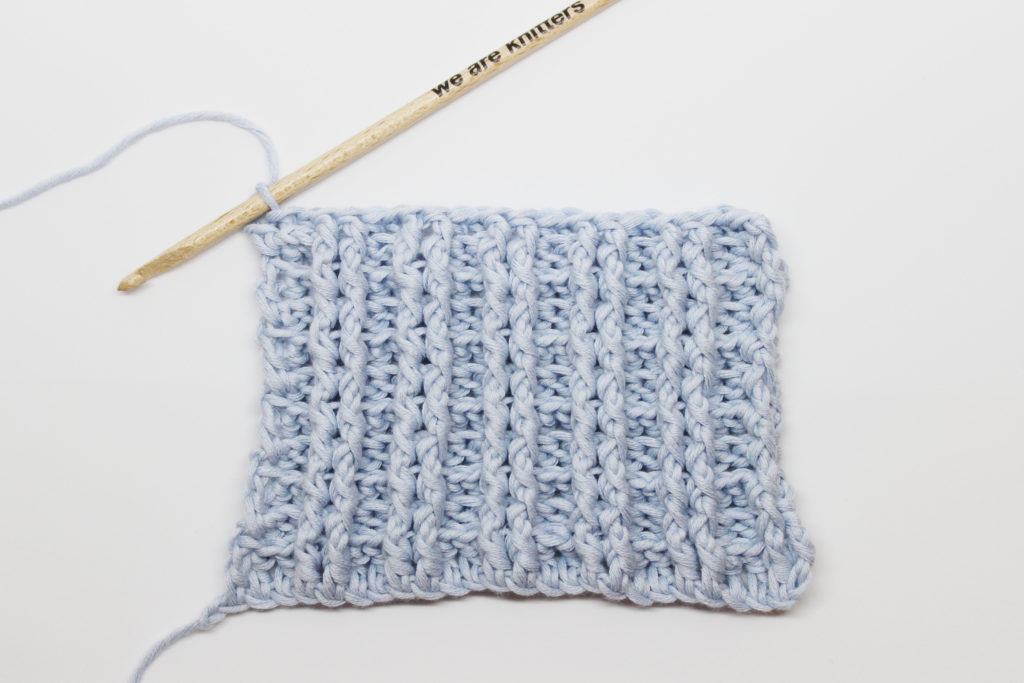 Cómo hacer punto elástico 2x2 a crochet