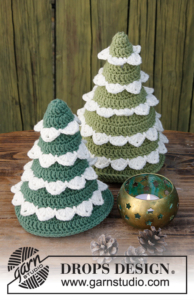 Patrón gratis arbolitos christmas forest crochet