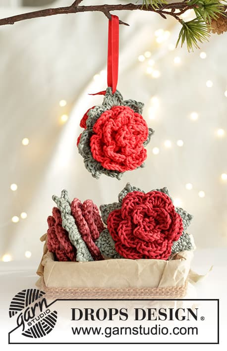 Flor Navidad crochet Flower Favors