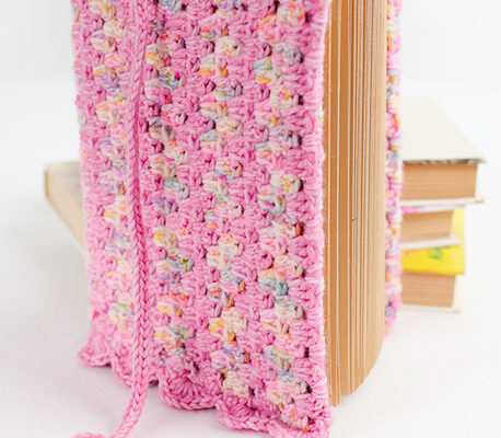 Funda libros y marcador crochet